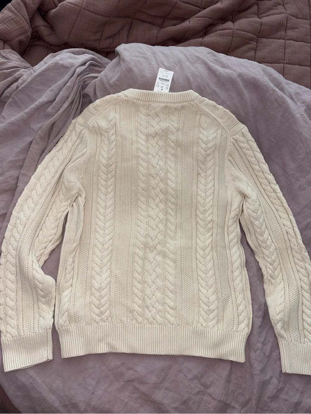 NWT- J. Crew 100% Cotton, Heavyweight Cable Knit Crewneck Sweater